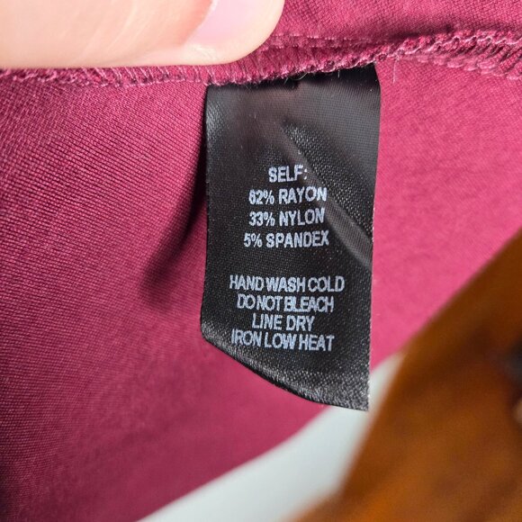 Lulus Cumulonimbus Clouds Burgundy Scalloped Skater Dress S - Picture 12 of 12